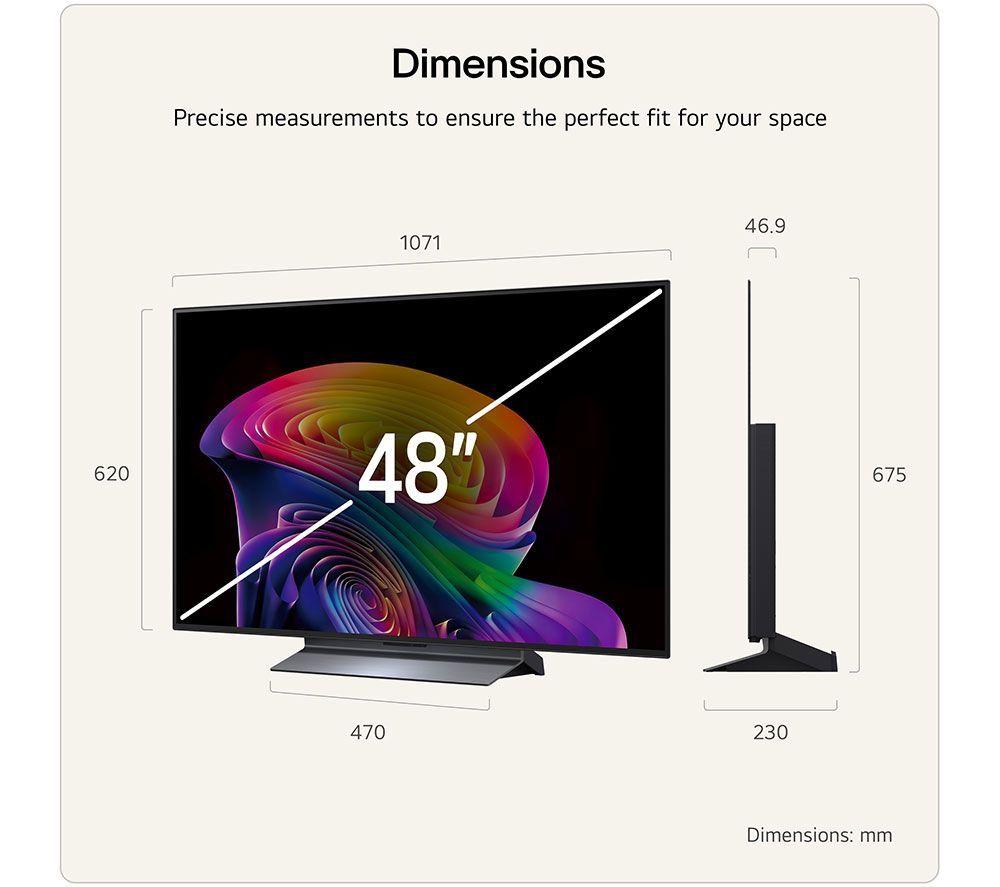 LG C6 48" OLED AI 4K HDR Smart TV OLED48C64L & US20A 2.0 Compact Sound Bar Bundle image number 10 of 15