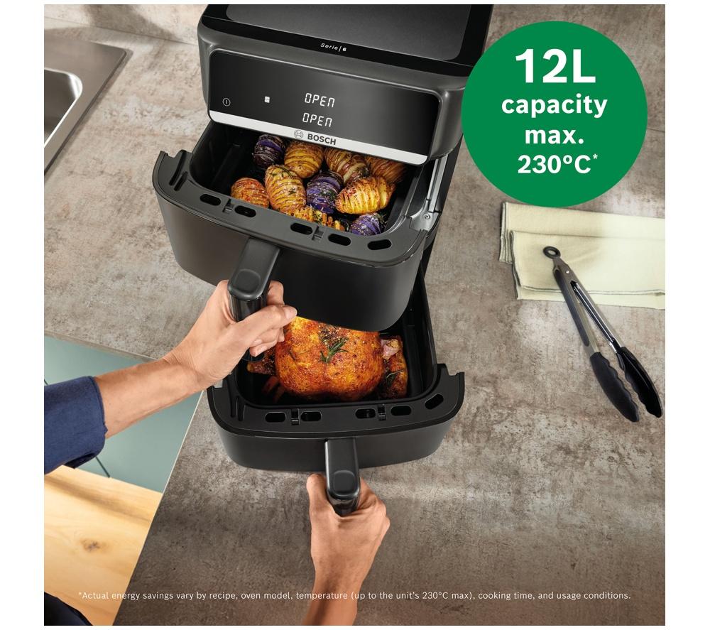 BOSCH Series 6 MAFD661B4G Double-Stack Drawer Air Fryer - Black image number 4 of 7