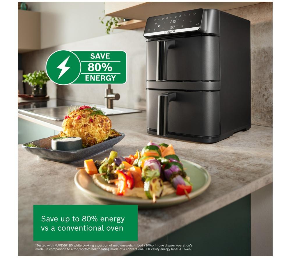 BOSCH Series 6 MAFD661B4G Double-Stack Drawer Air Fryer - Black image number 9 of 11
