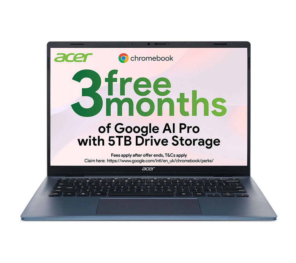 ACER 314 14" Chromebook - MediaTek Kompanio 540, 128 GB eMMC, Blue