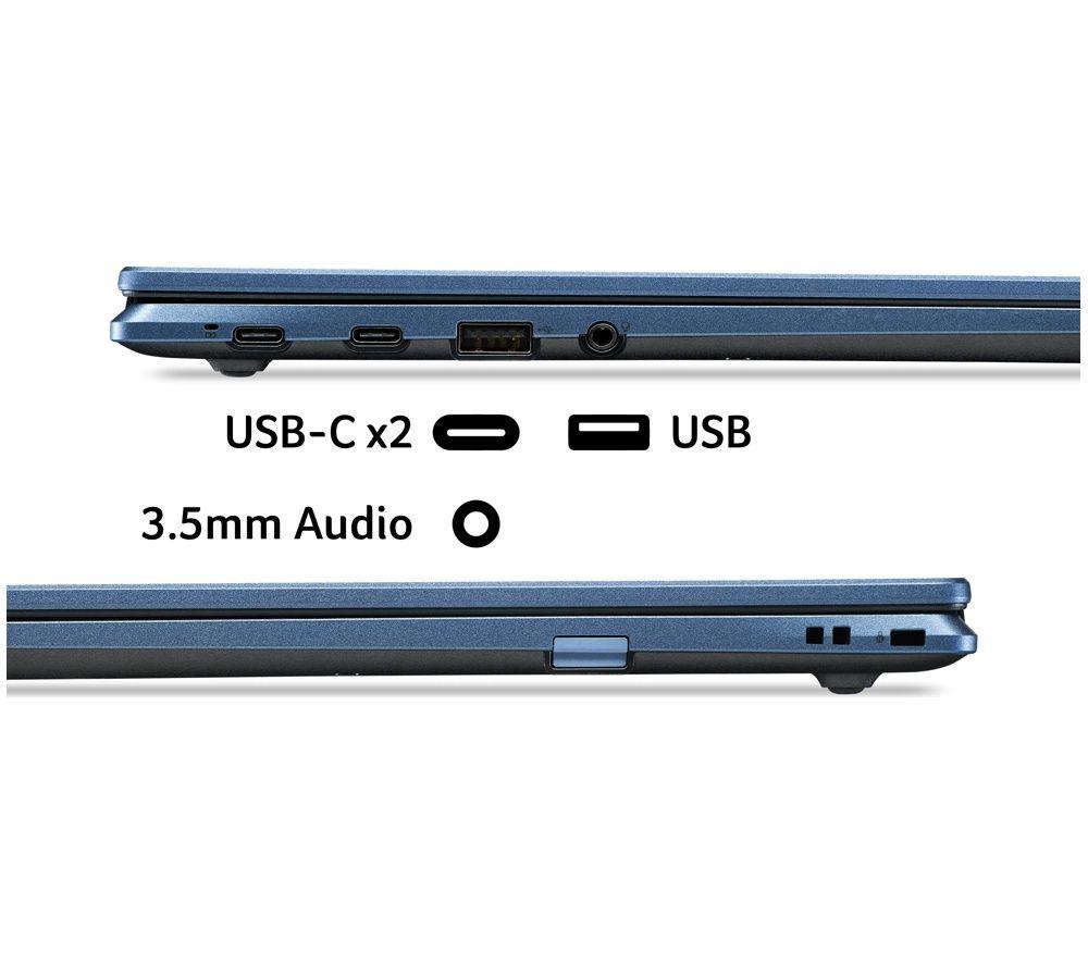 ACER 314 14" Chromebook - MediaTek Kompanio 540, 128 GB eMMC, Blue image number 3 of 5
