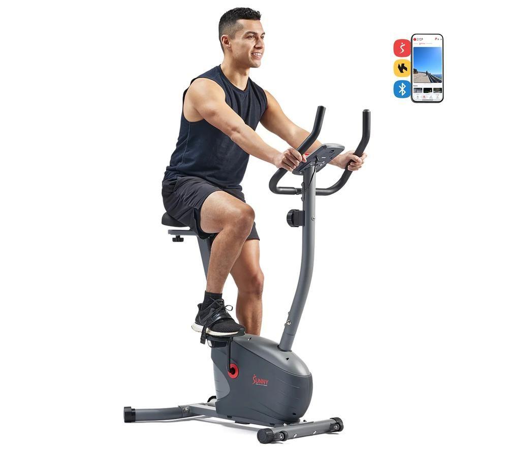 SUNNY HEALTH SF-B220030 Performance Smart Upright Exercise Bike - Grey image number 4 of 4