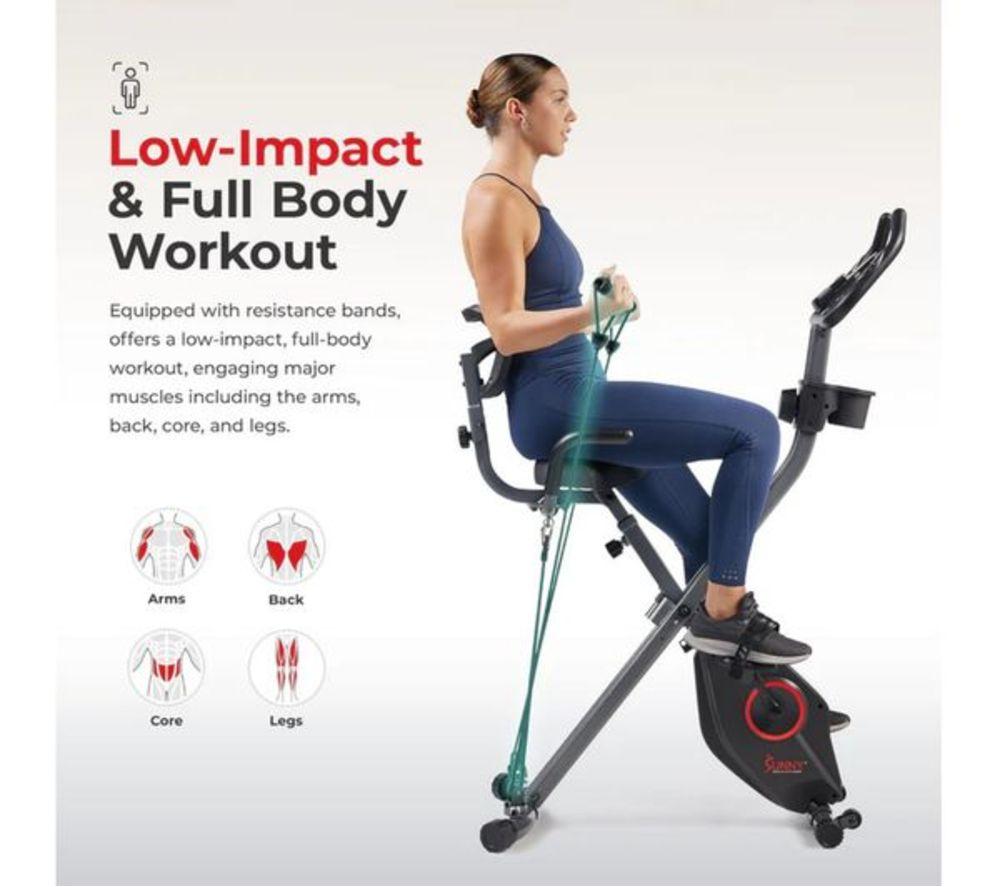 SUNNY HEALTH Foldable Magnetic X Bike Pro image number 4 of 5