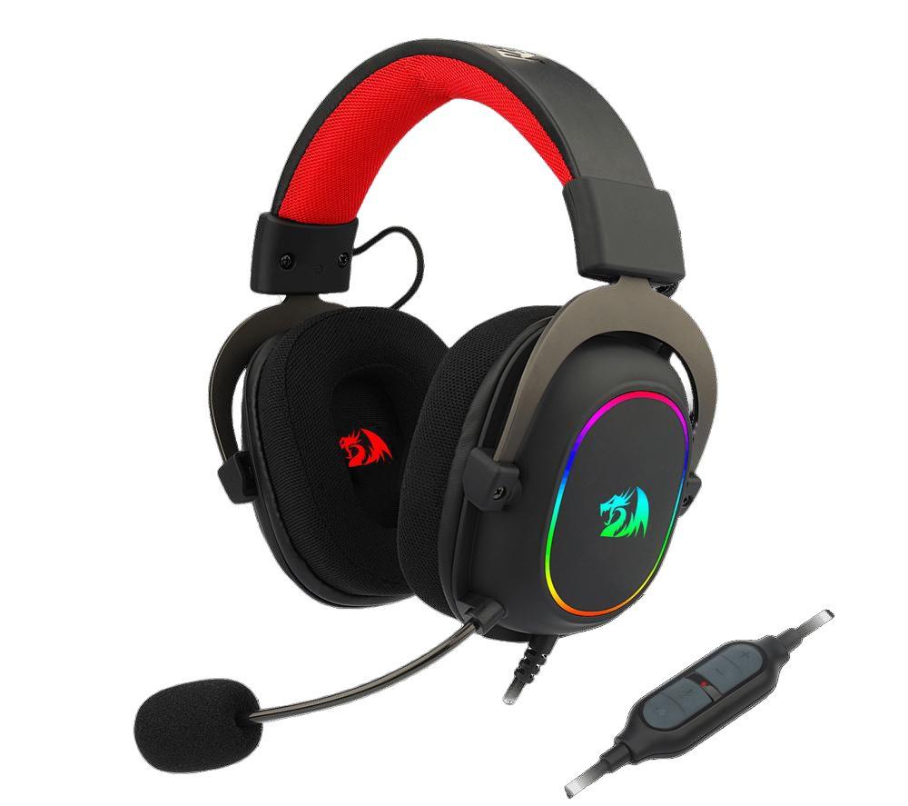 REDRAGON H510 ZEUS-X RGB Wired Gaming Headset - Black, Red image number 3 of 5