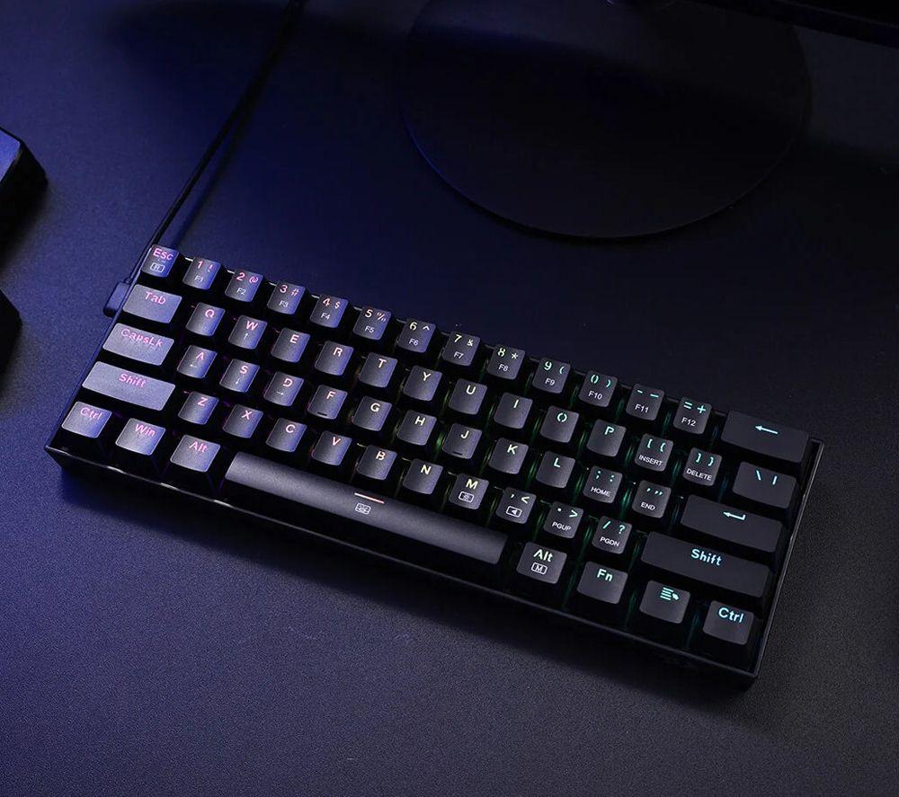REDRAGON K630 DRAGONBORN 60% Wired RGB Gaming Keyboard - Black image number 5 of 9