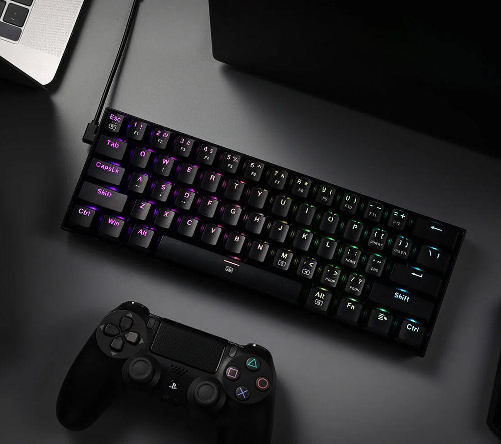 REDRAGON K630 DRAGONBORN 60% Wired RGB Gaming Keyboard - Black image number 6 of 9