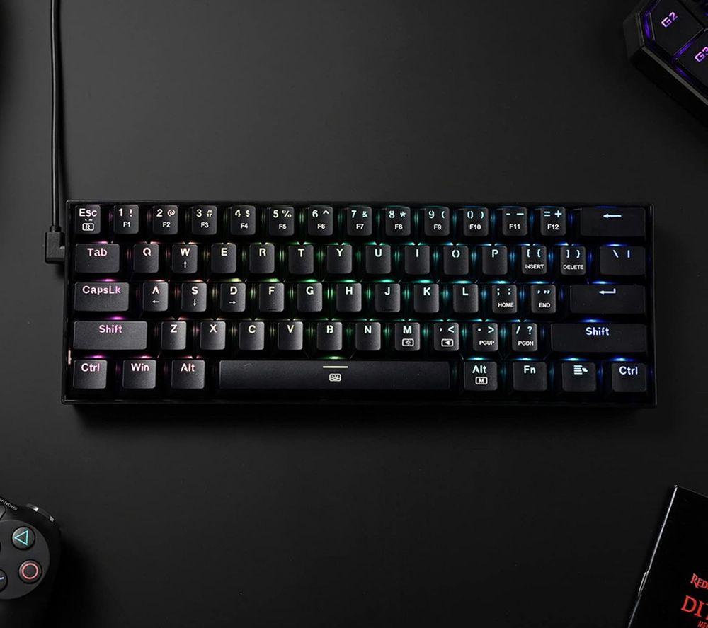 REDRAGON K630 DRAGONBORN 60% Wired RGB Gaming Keyboard - Black image number 7 of 9