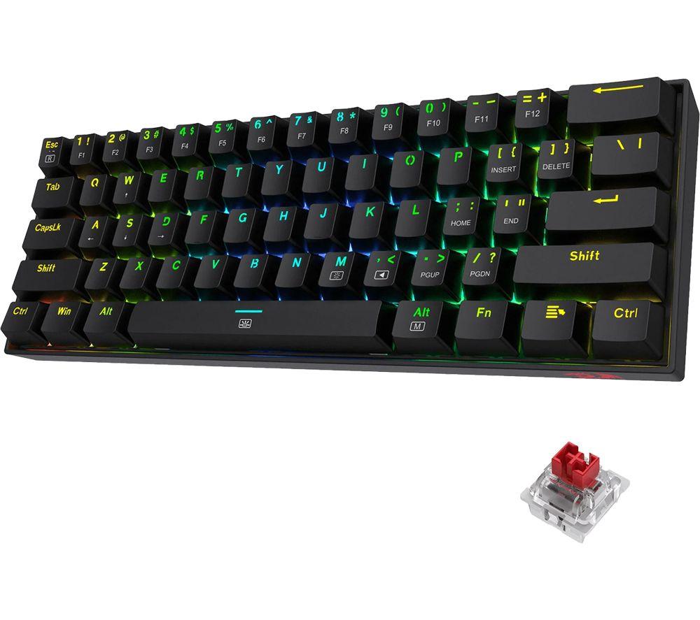 REDRAGON K630 DRAGONBORN 60% Wired RGB Gaming Keyboard - Black image number 9 of 9