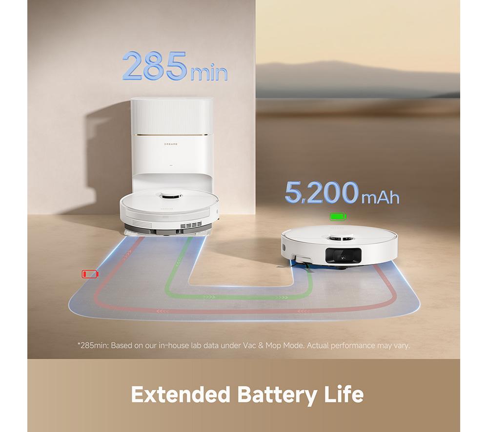 DREAME D20 Pro Plus Robot Vacuum Cleaner - White image number 5 of 8
