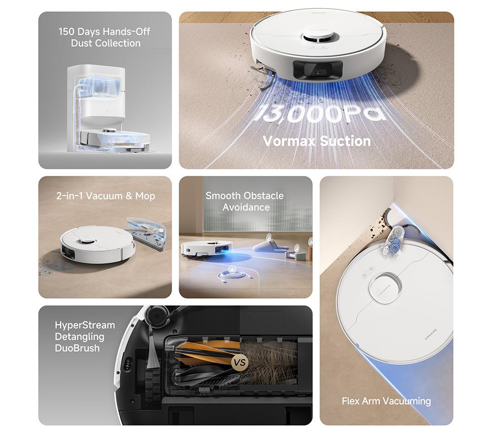 DREAME D20 Pro Plus Robot Vacuum Cleaner - White image number 6 of 8