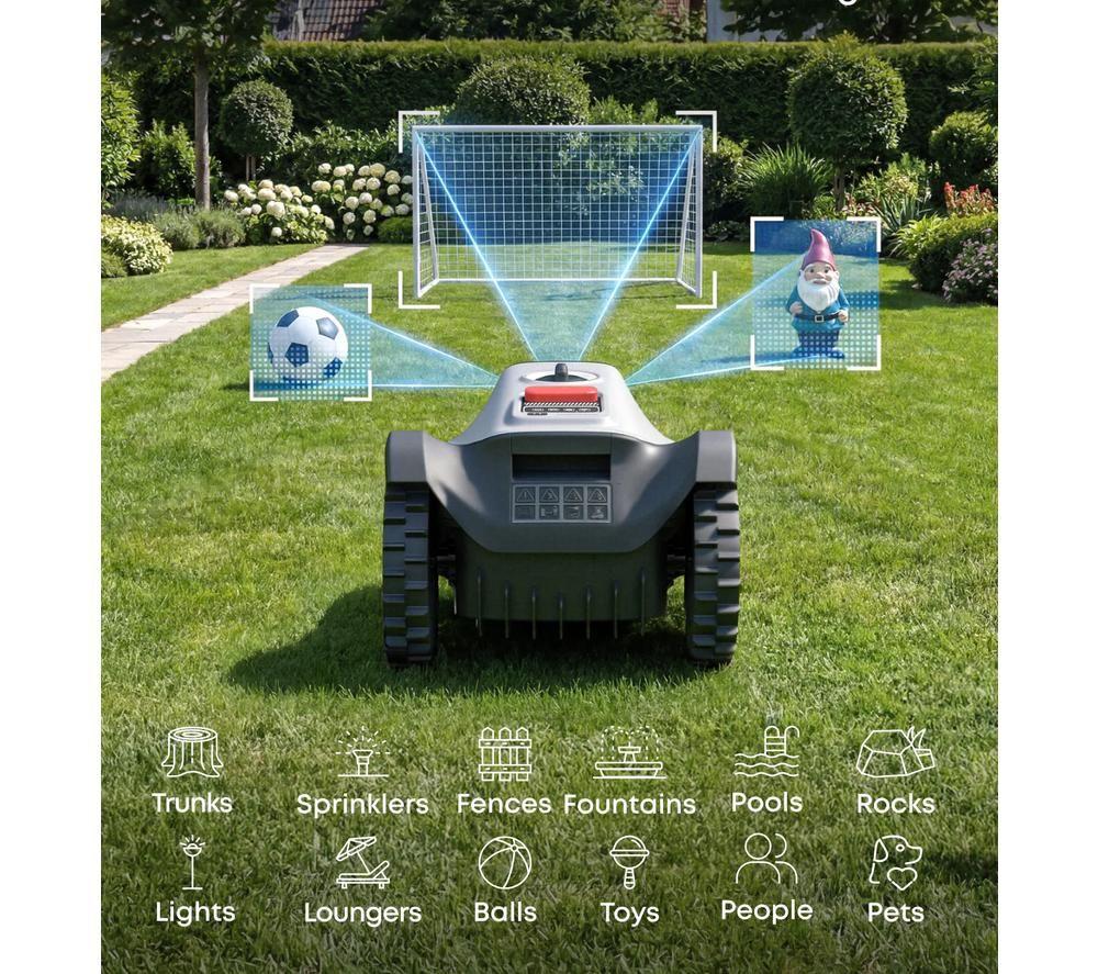EUFY C15 Cordless Robotic Lawn Mower - Black & White image number 2 of 5