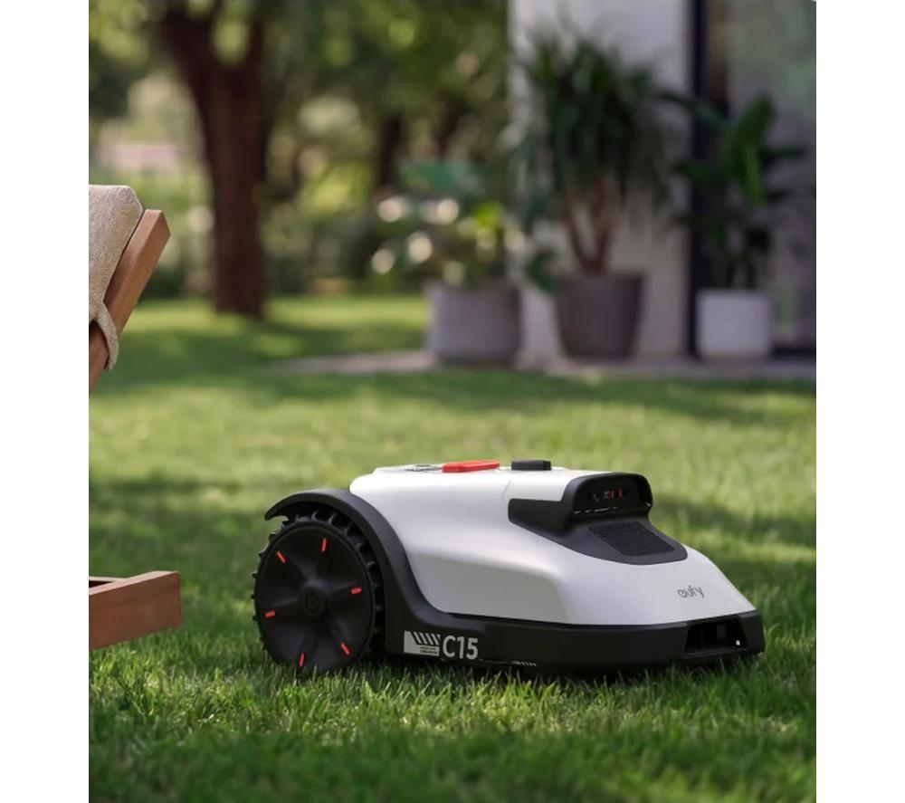 EUFY C15 Cordless Robotic Lawn Mower - Black & White image number 4 of 5