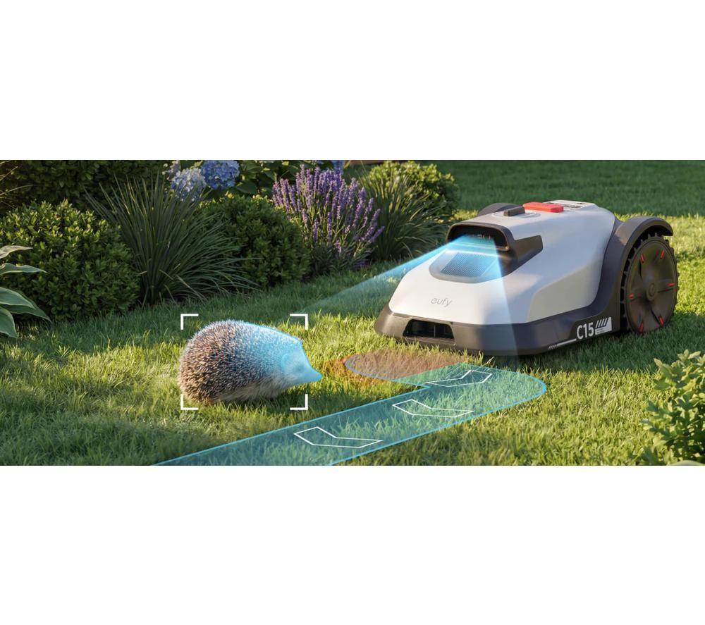 EUFY C15 Cordless Robotic Lawn Mower - Black & White image number 5 of 5