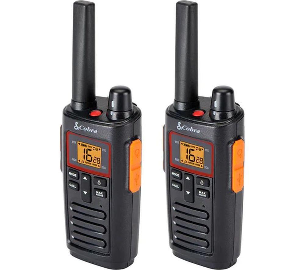 COBRA RX380 Walkie Talkies - Black & Orange image number 2 of 5