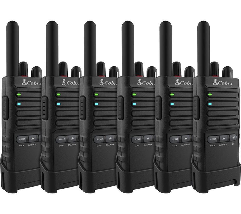 COBRA PX650 Walkie Talkies - Black, Pack of 6 image number 3 of 4