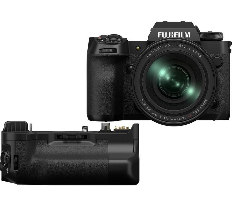 FUJIFILM X-H2 Mirrorless Camera with FUJINON XF 16-80 mm f/4 R OIS WR Lens & Battery Grip - Black