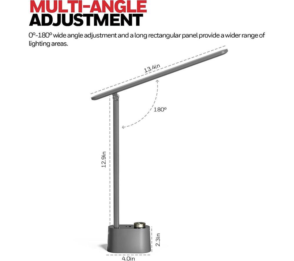 HONEYWELL H01 Pro Compact Foldable Desk Lamp - Grey image number 3 of 7