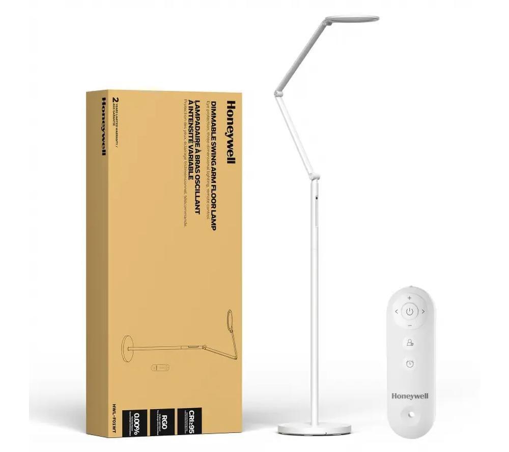 HONEYWELL HWL-F01WT Swing Arm Floor Lamp - White image number 5 of 6