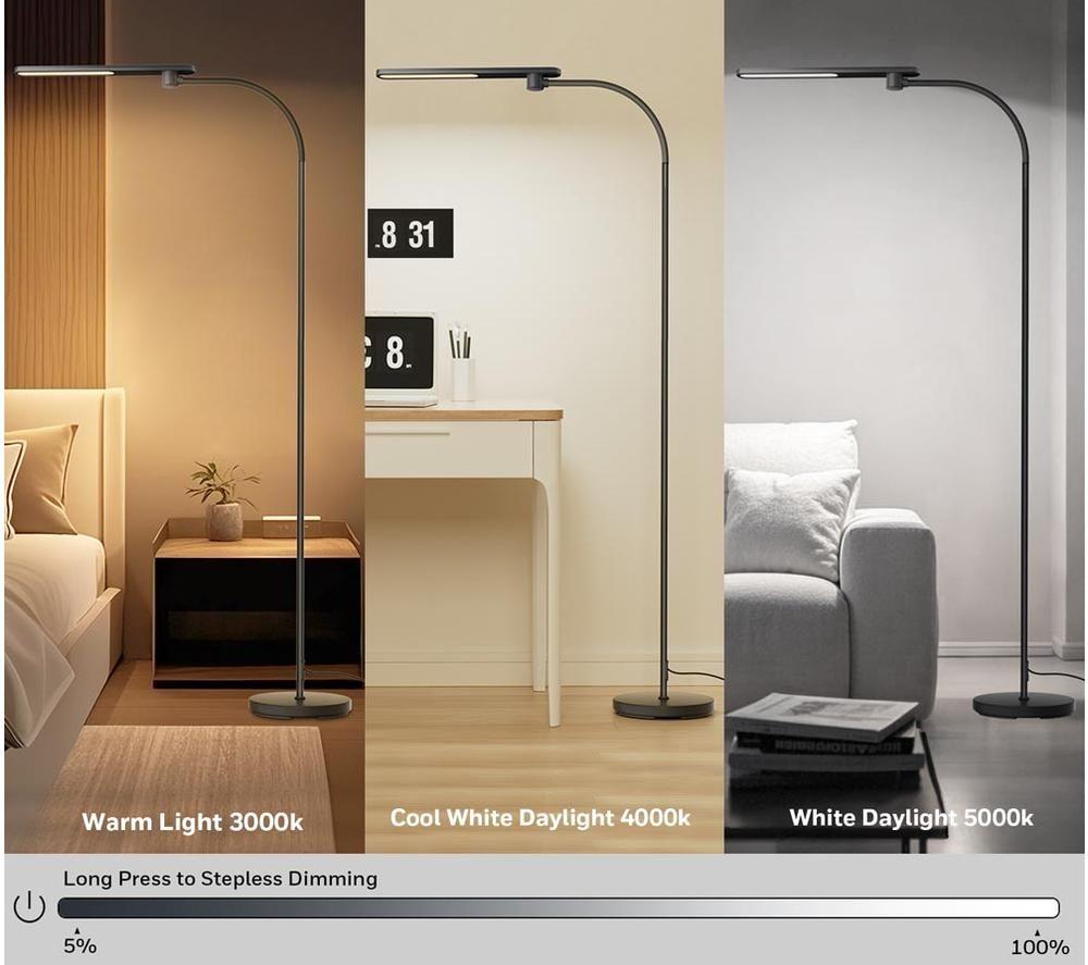 HONEYWELL HWL-F4BK Sunturalux LED Floor Lamp - Black image number 3 of 6