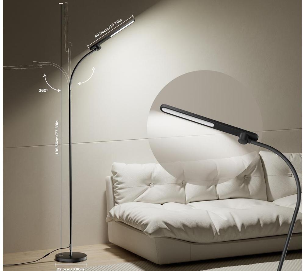 HONEYWELL HWL-F4BK Sunturalux LED Floor Lamp - Black image number 4 of 6