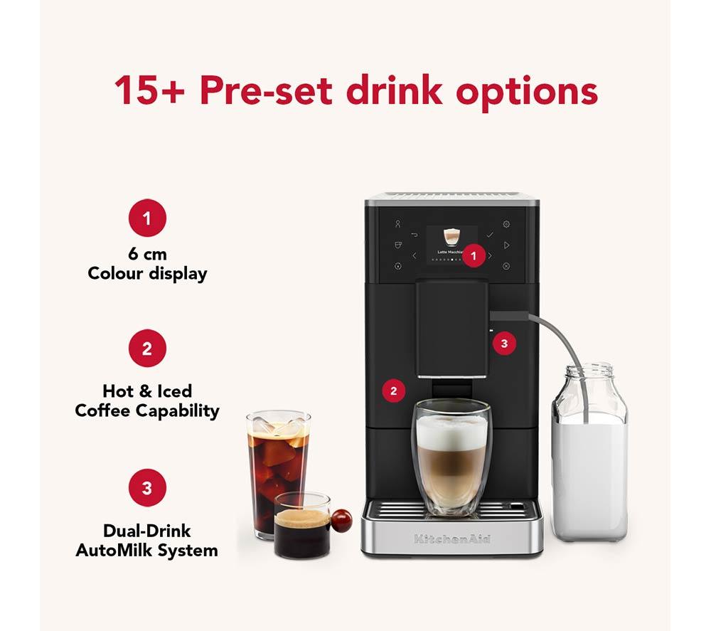 KITCHENAID KF3 5KES8453BBM Bean to Cup Coffee Machine - Matte Black image number 2 of 9