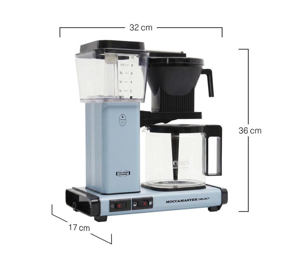 MOCCAMASTER KBG Select 53829 Filter Coffee Machine - Baby Blue image number 5 of 5