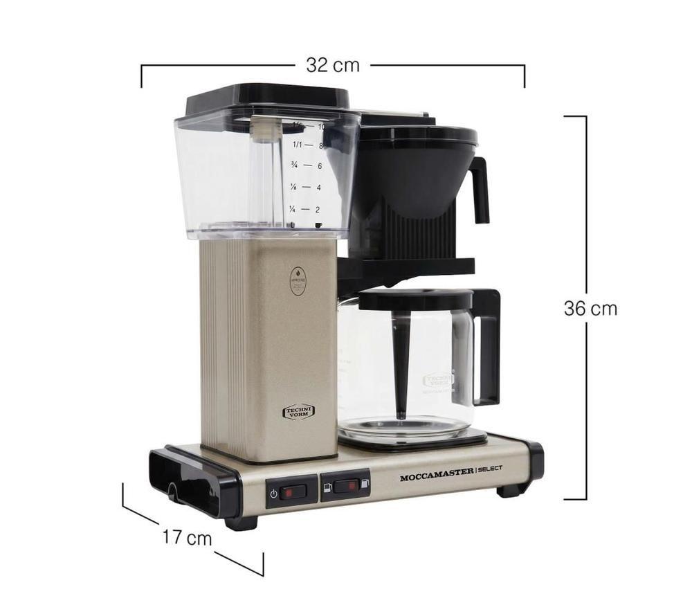 MOCCAMASTER KBG Select 53830 Filter Coffee Machine - Sandstone image number 3 of 3