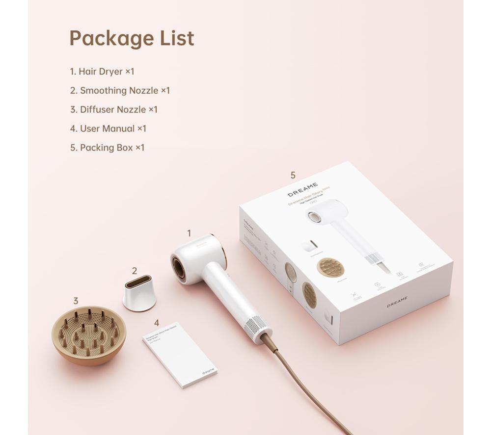 DREAME AHD6A-WH Hair Glory Combo Hair Dryer Set - White image number 5 of 5