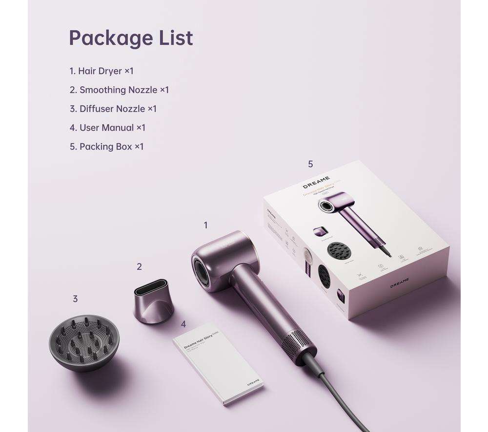 DREAME AHD6A-PU Hair Glory Combo Hair Dryer Set - Purple image number 4 of 4