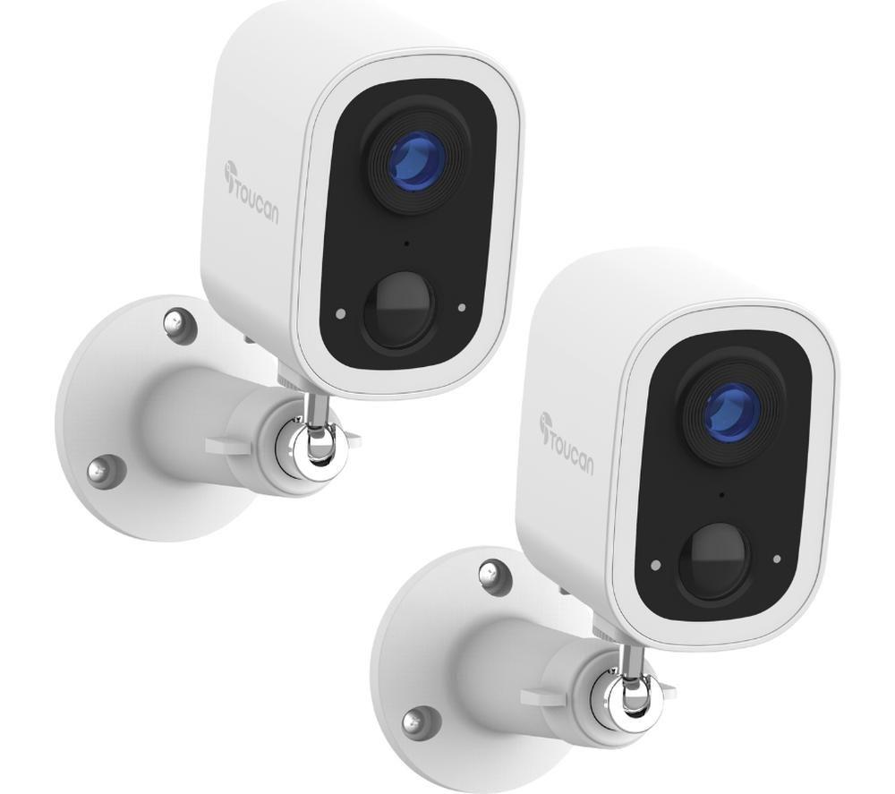 Toucan S4x2-Mldx 2K Quad Hd Wireless Security Camera - 2 Cameras, White