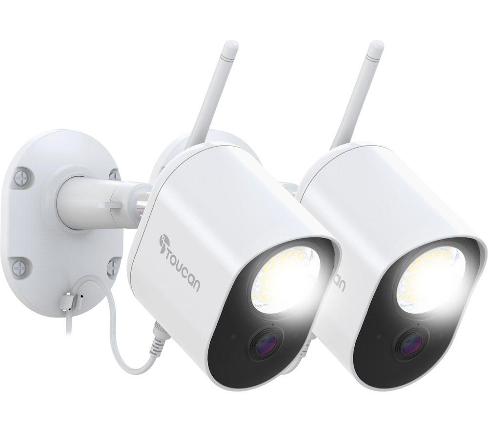 Toucan Tslcx2-Mldx Full Hd 1080P Wifi Security Camera - 2 Cameras, White