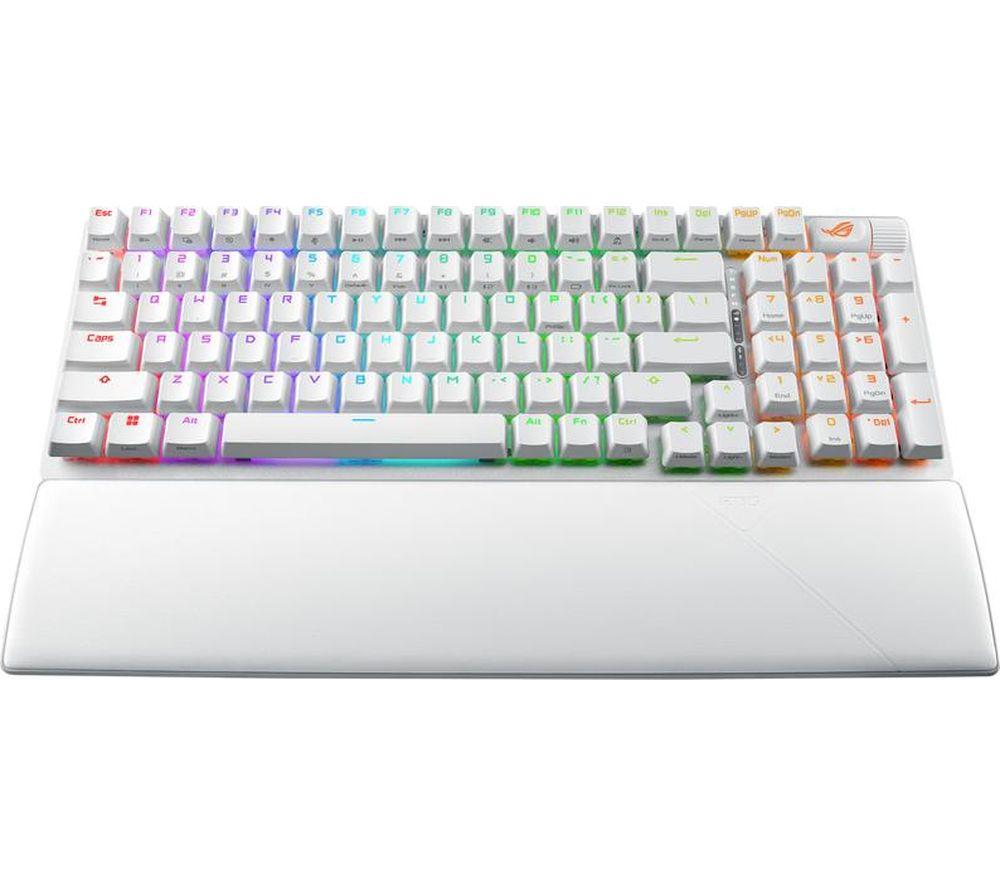Asus Rog Strix Scope Ii 96 Wireless Gaming Keyboard Tri-Mode Connection Dampening Foam & Switch-Dampening Pads Hot White, Laptops Direct - 90MP037A-BKEA30 - Image 13