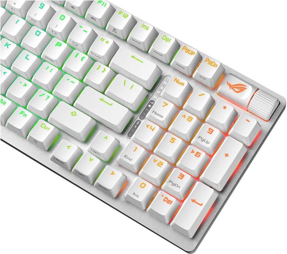 ASUS ROG Strix Scope II 96 Wireless Mechanical Gaming Keyboard - Moonlight White image number 5 of 5