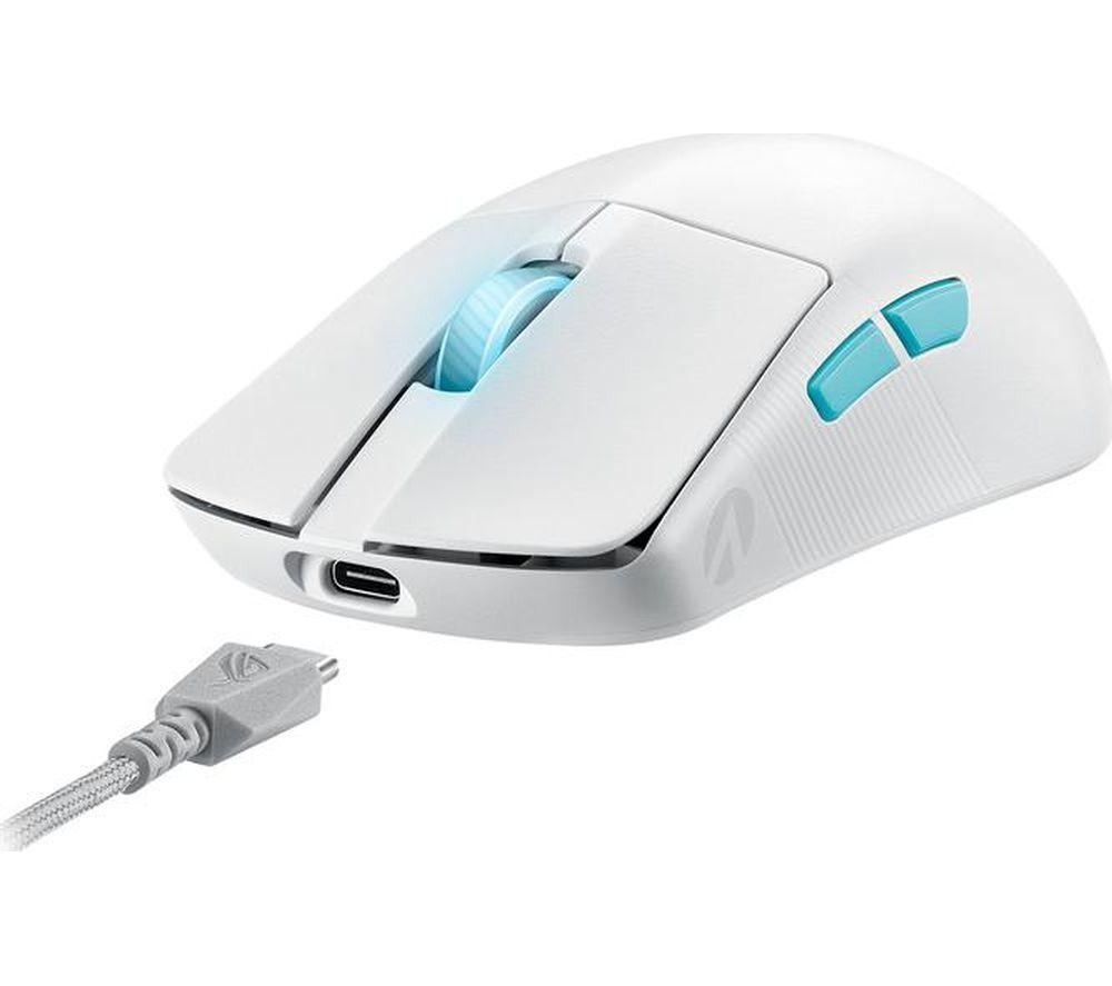 ASUS ROG Harpe Ace Aim Lab Edition RGB Wireless Laser Gaming Mouse - White image number 5 of 7