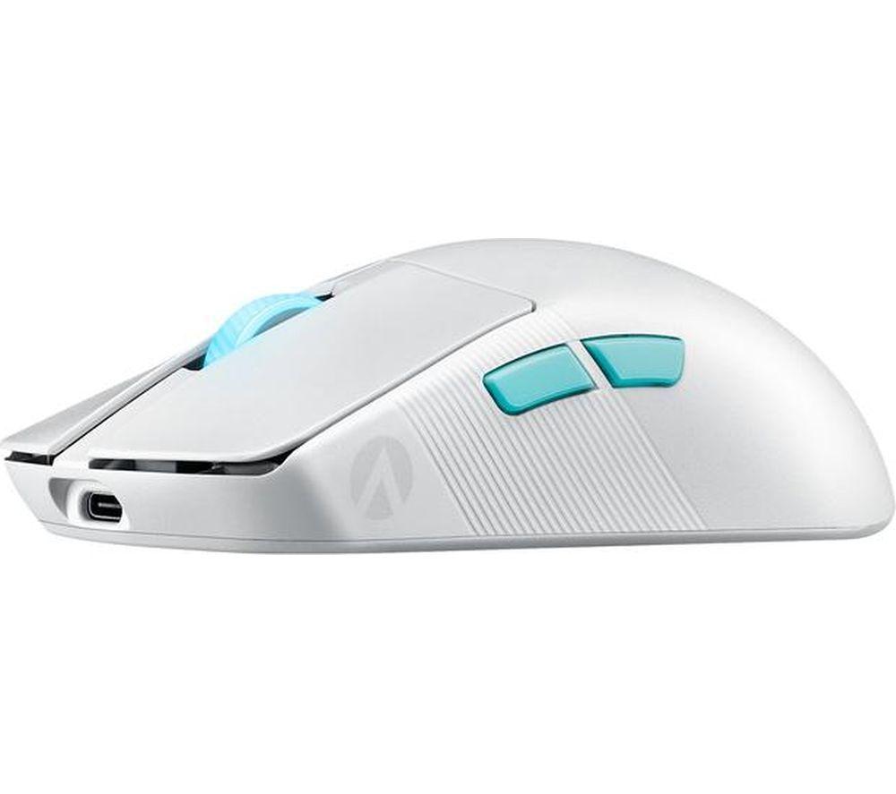 ASUS ROG Harpe Ace Aim Lab Edition RGB Wireless Laser Gaming Mouse - White image number 6 of 7