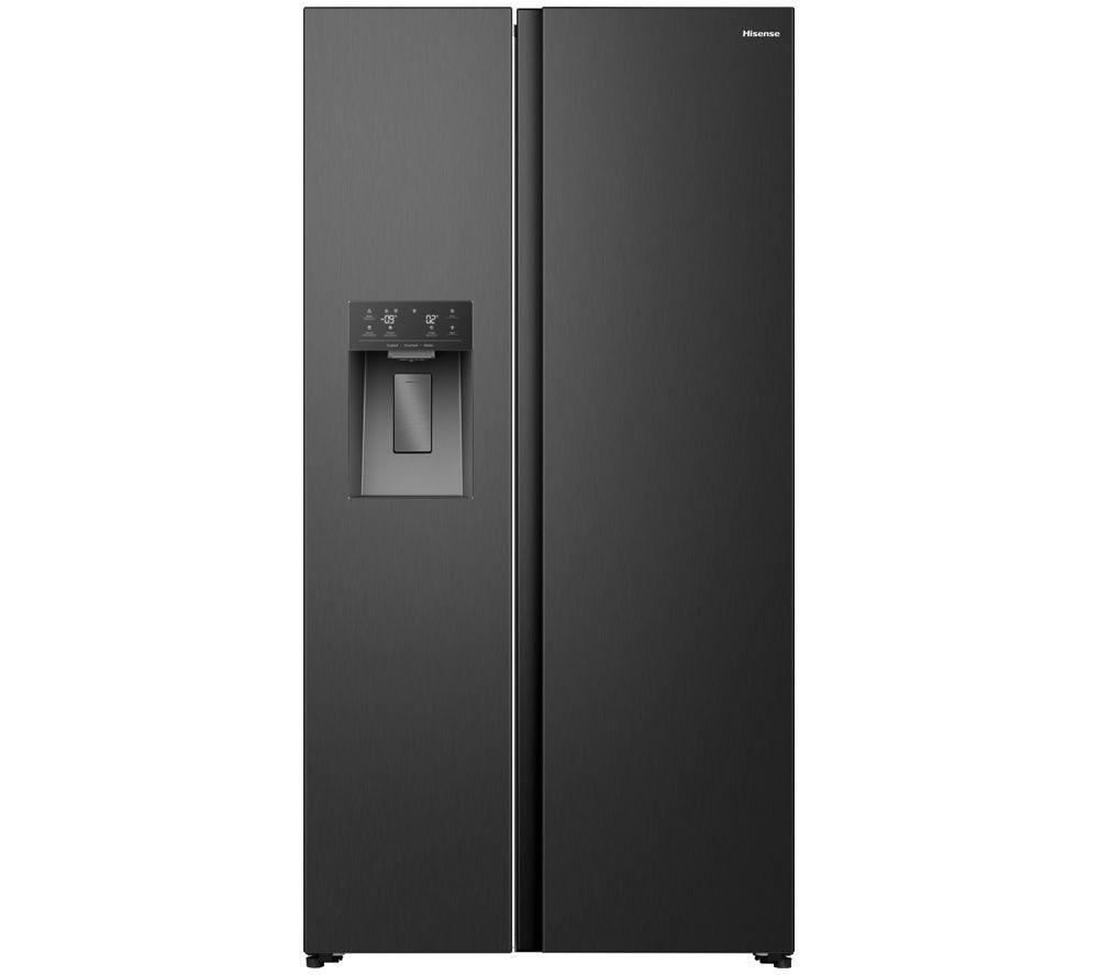 Hisense PureFlat RS5P528STFC American-Style Smart Fridge Freezer - Black Stainless Steel