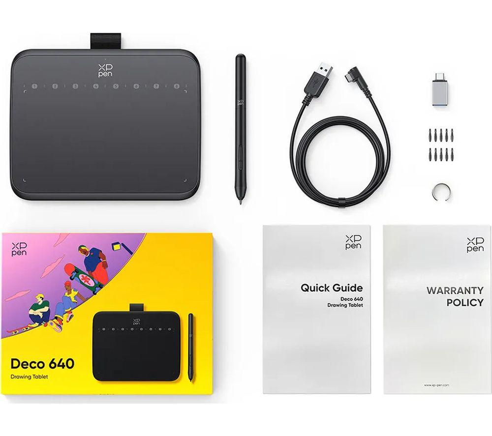 XP-PEN Deco 640 Graphics Tablet - Black image number 9 of 13