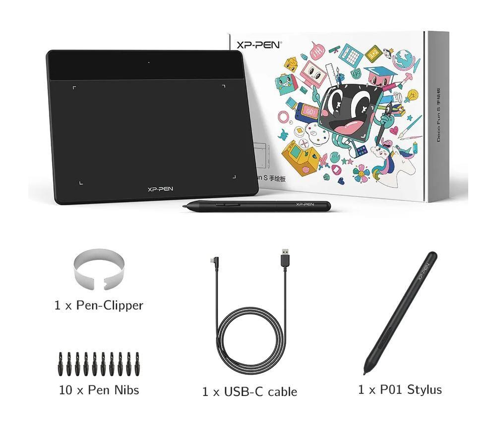 XP-PEN Deco Fun S Graphics Tablet - Classic Black image number 4 of 4