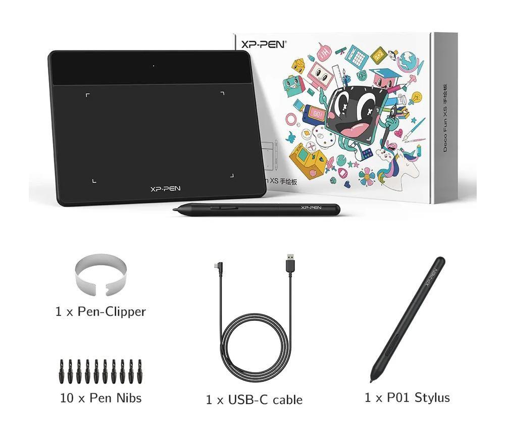 XP-PEN Deco Fun XS Graphics Tablet - Classic Black image number 2 of 4