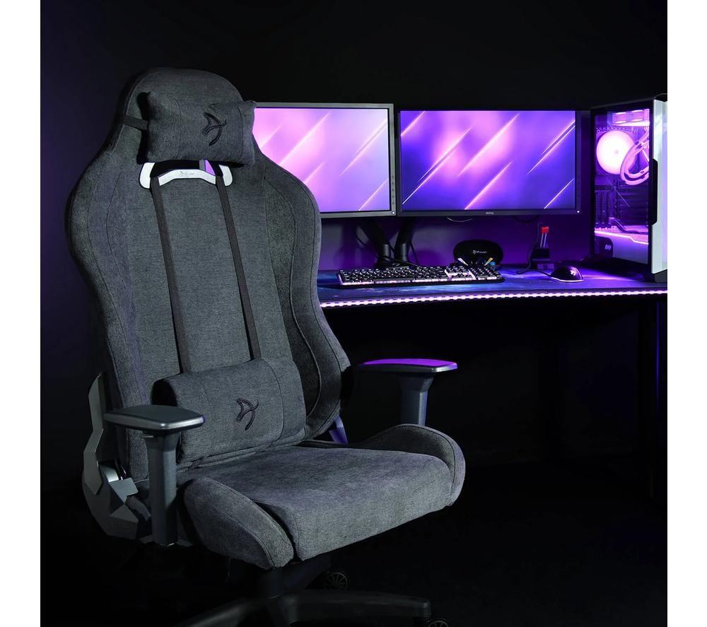 AROZZI Torretta Soft Fabric Gaming Chair - Dark Grey image number 4 of 5