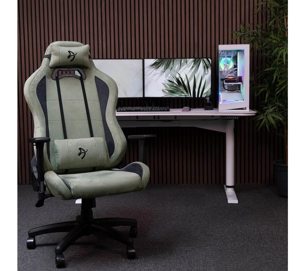 AROZZI Torretta Supersoft Fabric Gaming Chair - Forest green image number 3 of 8