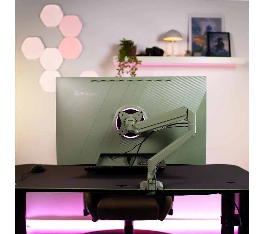 AROZZI Alzare Neo Tilt & swivel Monitor Desk Mount - Forest Green image number 2 of 6