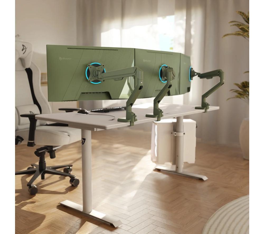 AROZZI Alzare Neo Tilt & swivel Monitor Desk Mount - Forest Green image number 3 of 6
