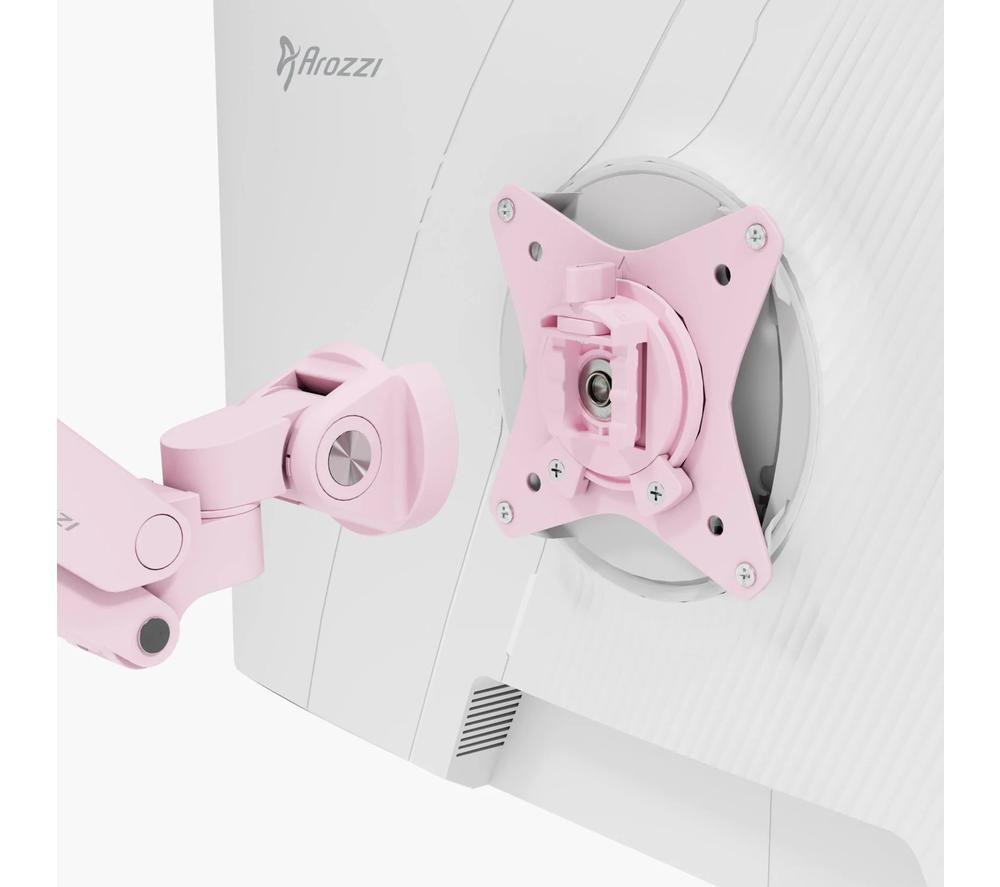 AROZZI Alzare Neo Single Tilt & swivel 17-34" Monitor Desk Mount - Pink image number 5 of 5