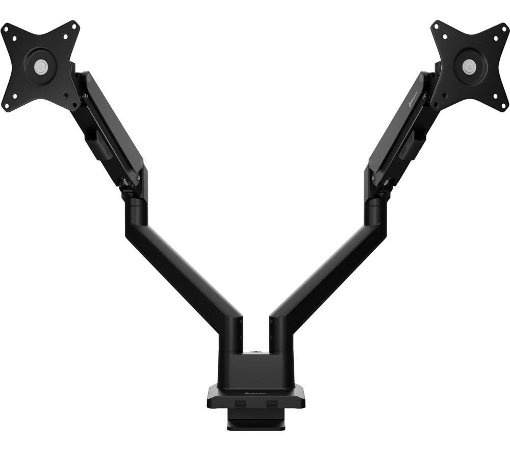 AROZZI Alzare Neo Duo Dual Arm Tilt & swivel 17-34" Monitor Desk Mount - Black image number 4 of 5