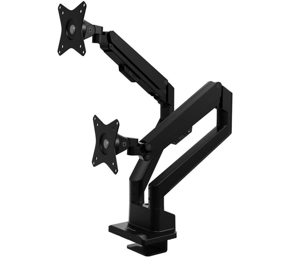 AROZZI Alzare Neo Duo Dual Arm Tilt & swivel 17-34" Monitor Desk Mount - Black image number 5 of 5