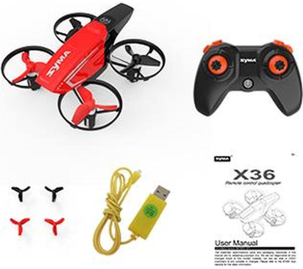 RCG Syma X36 Compact Drone with Controller - Red image number 2 of 5