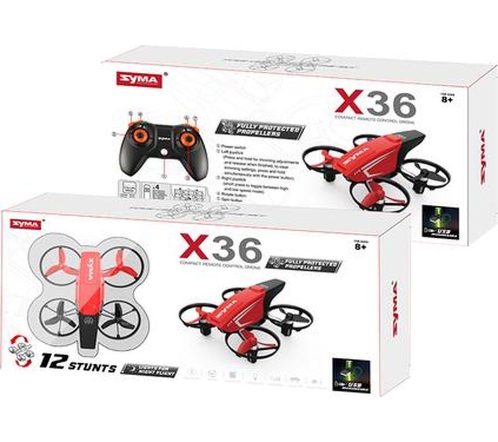 RCG Syma X36 Compact Drone with Controller - Red image number 4 of 5