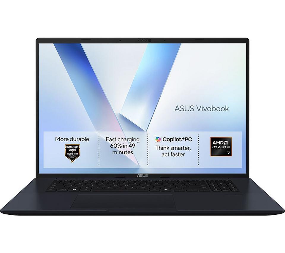 ASUS Vivobook 18 18" Laptop, Copilot+ PC - AMD Ryzen AI 7, 512 GB SSD, Blue