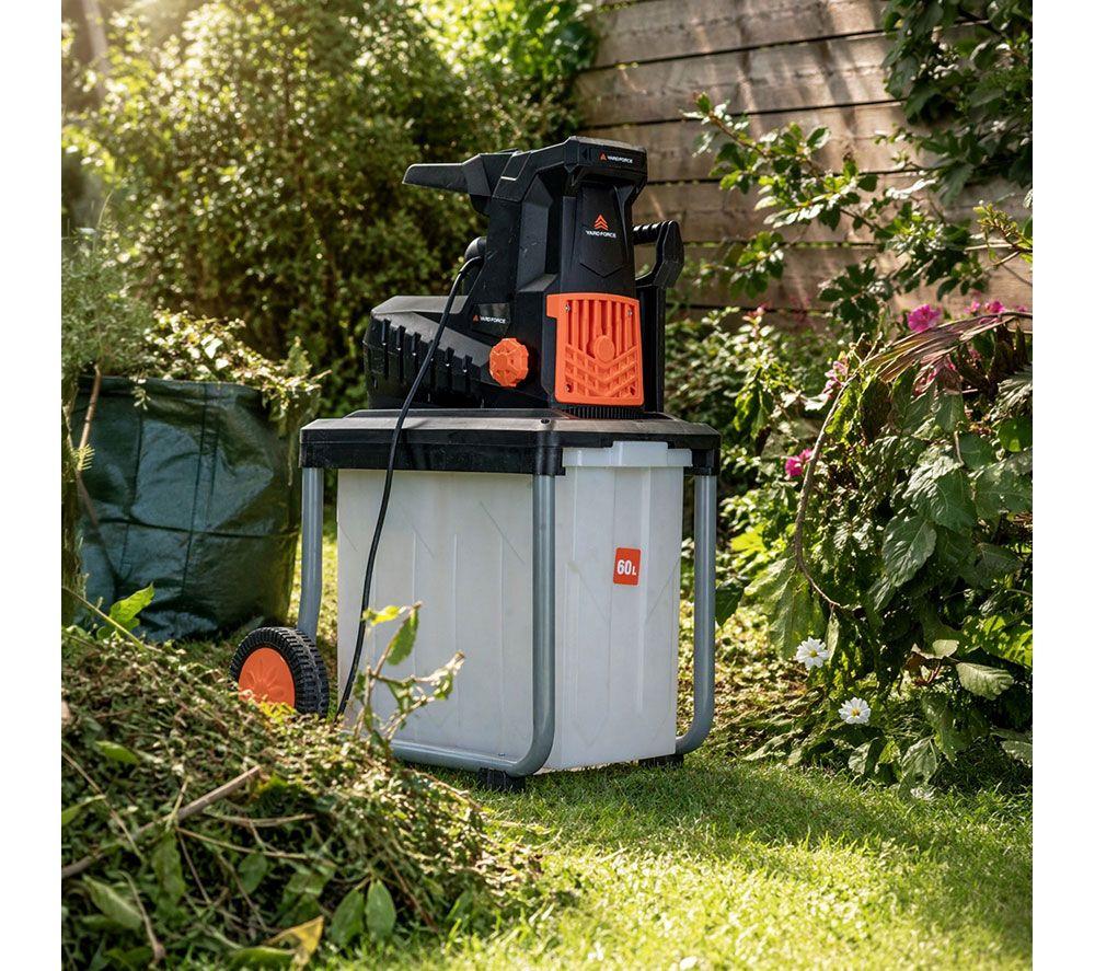 YARD FORCE ER U45-UK 2800 W Electric Garden Shredder - White & Black image number 8 of 12